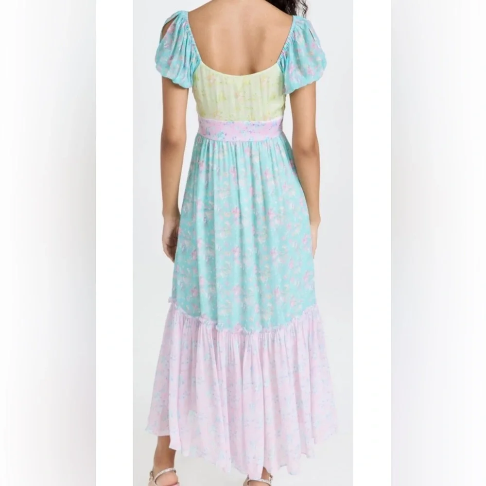 LoveShackFancy Angie Maxi Dress Fuji Sunrise Size 4 - Picture 7 of 7